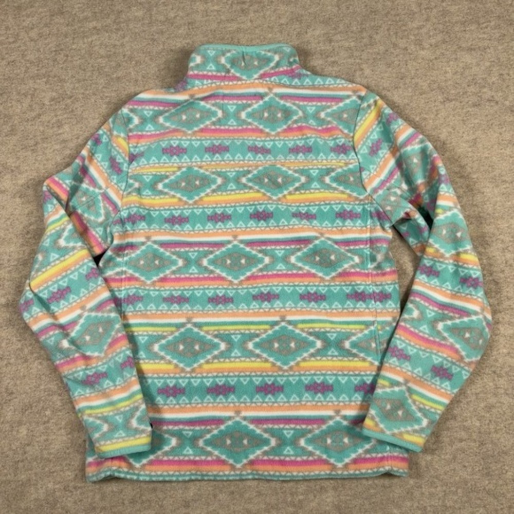 Chubbies Pullover Quarter Zip Fleece Sweater Mens Size Small Green Aztec AOP - Picture 3 of 10